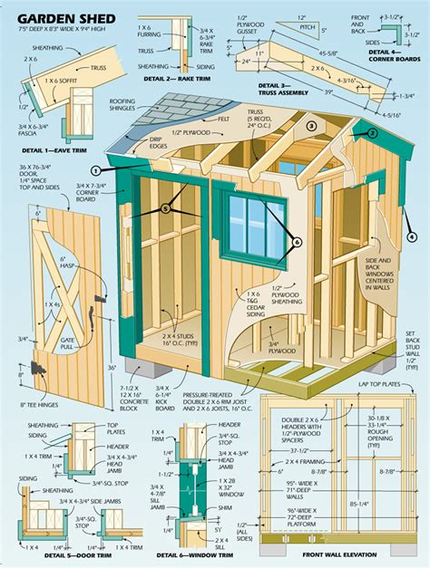 free shed building plans 12x25